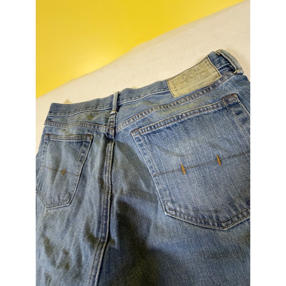 Polo Ralph Lauren Mens Straight Leg Jeans Medium Wash Blue Denim 5940